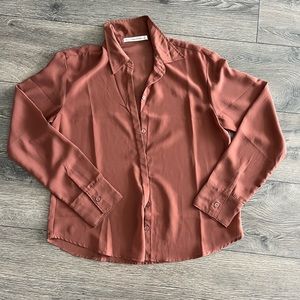 Abercrombie - brown mesh button down